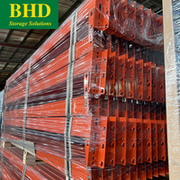 Étagères cantilever à double face en acier galvanisé robuste du Vietnam, profilées par roulage, 5 niveaux, poutres de stockage industrielles
