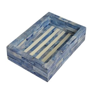 Bandeja hecha a mano a rayas de hueso natural Wholsaler Bone y bandejas de madera decorativas de la mejor calidad para la decoración del hogar de los estadounidenses - Product Image 3