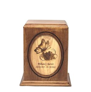 Hard <b>Wood</b> <b>Butterfly</b> Cremation Urn for Human Ashes Adult Male Female <b>Wood</b> Dog Cat Pet Urn - Product Image 5