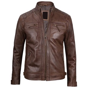 Men's Premium Quality Solid Pattern <b>Winter</b> <b>Leather</b> <b>Jacket</b> Top Trending High Design Fashionable New Style Casual Plain Dyed - Product Image 2
