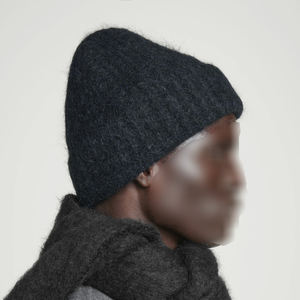 Gorro de mohair unisex al por mayor para hombre, gorro tejido jacquard personalizado con logotipo personalizado, ropa de calle cálida, gorro de mohair de invierno para hombre - Product Image 2