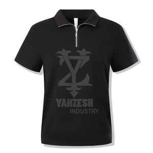 2023 nouvelles femmes coton/fibre de bambou à manches courtes pour Polo femmes été o-cou T-Shirt pull solide motif tricoté - Product Image 2