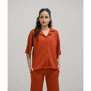 Women's Winter Waffle Set with Button <b>Down</b> Comfortable and Stylish Oversize Pullover & Wide Leg <b>Trousers</b> - Product Image 5