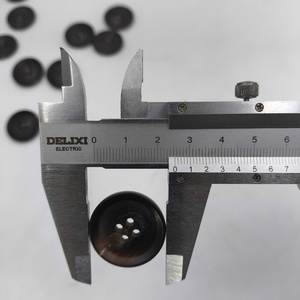 Old Vintage Eco-Friendly 40L Brown and <b>White</b> Stripes Resin 4-Holes Round <b>Buttons</b> for Old Style Blazer Jacket - Product Image 4