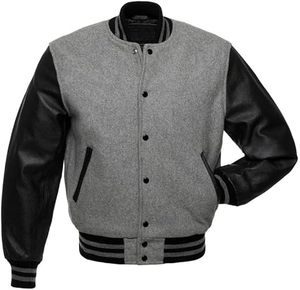 Chaqueta universitaria de manga de cuero Chaqueta universitaria de moda Causal Slim Fit Algodón Letterman Chaquetas de béisbol Lana Calidad Premium - Product Image 1