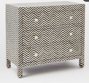 Console en incrustation d'os faite à la main de qualité supérieure de haute qualité Console en bois massif à quatre tiroirs Bureau Meubles en bois indiens - Product Image 4