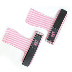 Poignées de musculation réglables en cuir de vache avec logo personnalisé, antidérapantes, pour tractions, soulevés de terre, entraînement, soutien du poignet - Product Image 2