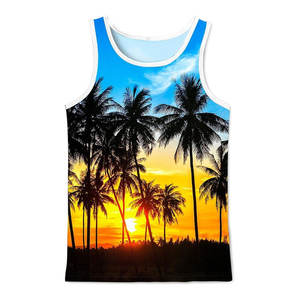 Camiseta sin mangas transpirable de secado rápido para hombre, camiseta informal de punto con estampado de sublimación - Product Image 5