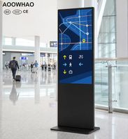 AOOWHAO OEM ODM Floor Standing Smart Kiosk 20-Point Multi Touch 4K UHD Digital Signage Interactive Advertising Kiosk for Mall