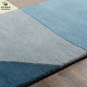 Tapis en laine à texture douce moderne, tapis en laine faits à la main pour le salon, la chambre à coucher et le bureau - Product Image 5