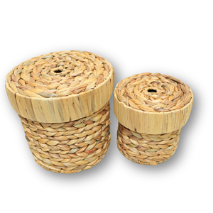 Juego de 2 Cestas de Jacinto de Agua Ecológicas Más Vendidas de Fábrica en Vietnam, Tejidas a Mano, Color Personalizado, Modernas, Plegables, Magnéticas - Product Image 4