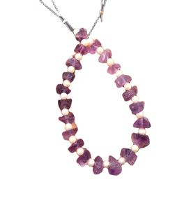 Impresionante calidad, 1 hebra de amatista azul Natural, 21 piezas, taladro central de piedras preciosas en bruto sin tratar, joyería - Product Image 1