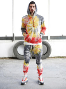 Conception personnalisée Hommes Tie Dye Survêtements de couleur unie tricoté vêtements avec des techniques de broderie pour une utilisation en extérieur à bas quantité minimale de commande - Product Image 4