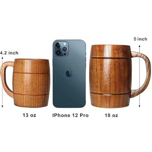 Mug en bois moderne poli unique, artisanal, pour les amateurs de boissons, bois naturel, écologique, mug à café pour la décoration de la cuisine - Product Image 2