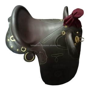 Selle de cheval de stock australien ensemble confortable en cuir véritable Western équipement d'équitation selle - Product Image 1