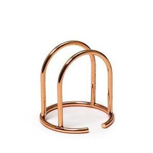 Porte-serviettes en métal plaqué or rose pour table à manger, cuisine ou café, élégant et durable, organiseur de mouchoirs de table - Product Image 1