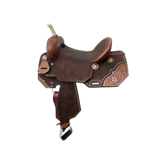 Achetez une selle de cheval occidentale en cuir véritable avec un design personnalisé disponible pour la selle d'équitation - Product Image 1