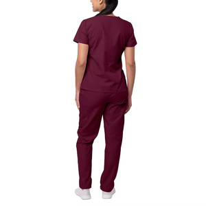 OEM ODM Verano Médico Tejido Algodón Poliéster Transpirable Durable Unisex Cuello en V Hospital Scrubs Médicos Conjuntos de uniformes personalizados - Product Image 2