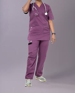 Uniforme Médico de Verano para Mujer, Conjunto de Pantalones Deportivos y Blusa, Transpirable, Elástico, Uniforme de Enfermería, Uniforme Quirúrgico de Hospital, Spandex - Product Image 1