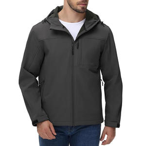 Chaqueta cortavientos Softshell personalizable para hombre, tiras reflectantes impermeables ligeras OEM/ODM disponibles - Product Image 3
