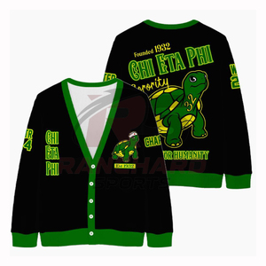 Suéter de la Hermandad CHI ETA PHI, Elegante y Cómodo, 100% Algodón, Duradero y Profesionalmente Tejido en Lana - Product Image 3