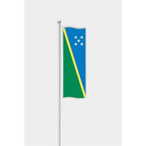 Drapeau vertical des îles Salomon pour usage extérieur avec impression numérique et mât en aluminium - Product Image 1