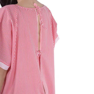 Precios al por mayor Calidad de exportación Hombres Mujeres Batas de paciente impresas 100% Poliéster Batas de hospital Uso para el paciente durante el tratamiento - Product Image 3