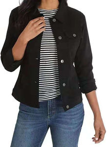 Chaqueta Vaquera Azul para Mujer con Múltiples Detalles de Cremallera, Chaqueta Corta Estilo Motociclista, Ropa Exterior de Moda, Chaqueta de Manga Larga para Mujer - Product Image 5