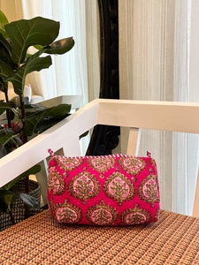 กระเป๋าเครื่องสำอางผ้าฝ้ายกันน้ำสไตล์วินเทจสำหรับเก็บเครื่องสำอางกระเป๋าซิปขนาดใหญ่เป็นมิตรกับสิ่งแวดล้อม - Product Image 3