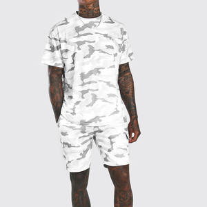 Nouvel arrivage chemise Camouflage manches courtes hommes ample grande taille chemise Short ensemble deux pièces style Camouflage - Product Image 1