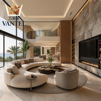 Ensemble de meubles de salon haut de gamme Vantel, canapé moderne sur mesure, table basse pour projet résidentiel de luxe