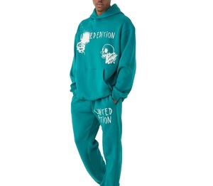 Custom Design Sweatshirt and <b>Sweatpants</b> <b>Set</b> High Quality Tracksuit Heavy Weight Flared <b>Sweatpants</b> and Hoodie <b>Sets</b> - Product Image 1