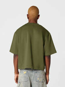 T-shirts pour hommes en molleton français 100% coton, 300 GSM, épais, faible MOQ, pas cher, vierge, coupe ample, style hip-hop, vente en gros - Product Image 2