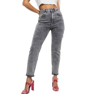 Fall High-<b>Waisted</b> Straight Denim Pants for <b>Women</b> and United States Cross-Border Zipper Fashion - Product Image 6