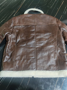 New 100% Premium Sheepskin Jackets Wholesale Winter Real Leather Jackets Custom Winter <b>Fur</b> Collar Zipper Jacket For Men - Product Image 2