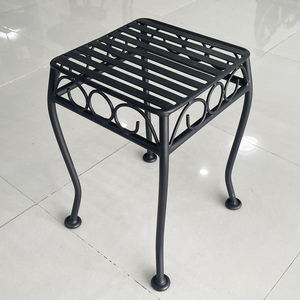 GCF115 Traditional Wrought Iron Outdoor <b>Stool</b> Durable Metal <b>Garden</b> Furniture for Patio Bedroom Warehouse Feature Rich Design - Product Image 2