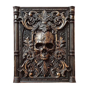 Panneau mural gothique en bois, sculpture décorative de style baroque sculptée à la main pour l'art domestique et l'affichage en studio - Product Image 1