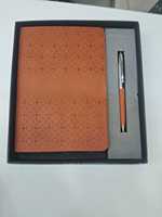 Agenda en cuir PU format A5 2026 avec stylo, coffret cadeau d'affaires de Noël, fabrication artisanale, vente en gros auprès du fabricant