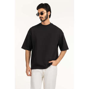 Camiseta Oversize de Algodón 100% de Corte Holgado, Estilo Urbano con Diseño Liso, Transpirable y Compacta MN-TS-SS26-004-B, Camiseta Lisa - Product Image 3