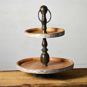 Présentoir à gâteaux en bois écologique au design fait main, idéal pour les mariages écologiques et les présentations de desserts durables - Product Image 2