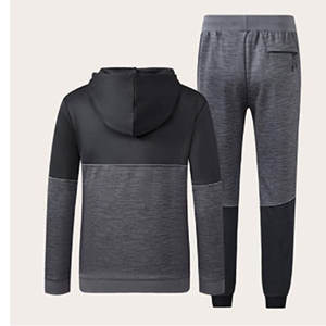 Chándal de invierno para hombre con top y pantalones a juego, ideal para el jogging de calentamiento o ropa de noche al aire libre - Product Image 3