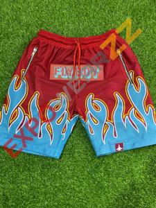 Short d'été pour hommes personnalisable de haute qualité avec motif Paisley sublimé Matériau en maille à séchage rapide Poches zippées en soie - Product Image 5