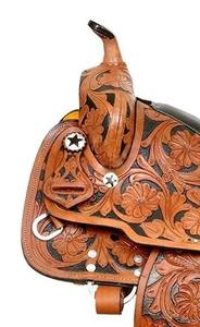 Designer de selle de dressage en cuir véritable de haute qualité usiné à la main Style occidental pour les courses de chevaux anglaises directement de l'Inde - Product Image 2