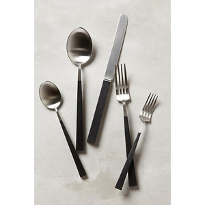 Juego de cubiertos de acero inoxidable, cuchara de ensalada real, tenedor, juego de cubiertos, cocina y mesa, juego de cuchara para servir comida - Product Image 5