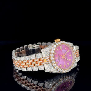 Montre-bracelet analogique de luxe de marque Hip Hop pour hommes et femmes, mouvement à quartz Seiko de haute qualité, bracelet entièrement serti de diamants, largeur 20 mm - Product Image 3