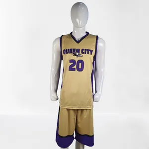 Custom High Quality OEM Blank Toddlers Kids Two Tone Basketball Jersey Teams Men's Youth Plain Basketball Wear
