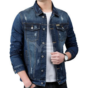 Vestes en jean décontractées pour hommes avec tissu lavé à l'acide ODM Supply Puff Printing Button Décoration avec option multicolore - Product Image 5