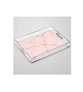 Fabuloso diseño acrílico bandeja para servir té y café bandeja acrílica de alta calidad para Decoración de mesa de restaurante bandeja para servir comida - Product Image 6