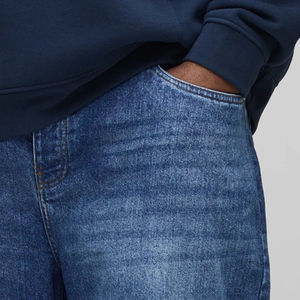 Nouveau jean en denim décontracté pour homme, coupe ample unisexe, jambe droite et large, style urbain, couleur personnalisée, coton, taille plus, hiver 2025 - Product Image 4