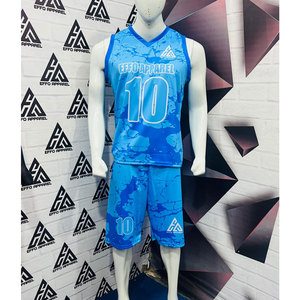 High Quality Heat-Transfer Printing Breathable Quick Dry Moisture-Wicking Unisex <b>Basketball</b> Uniform 100% Polyester High Quality - Product Image 1
